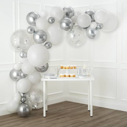 Silver White Balloon Garland by Celebrate It™ Michaels
